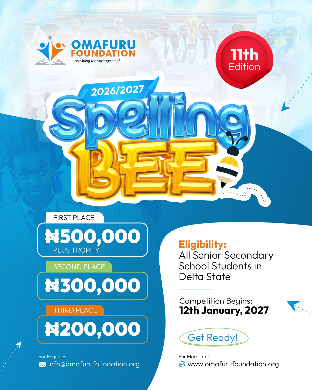 OMAFURU FOUNDATION SPELLING BEE 2027